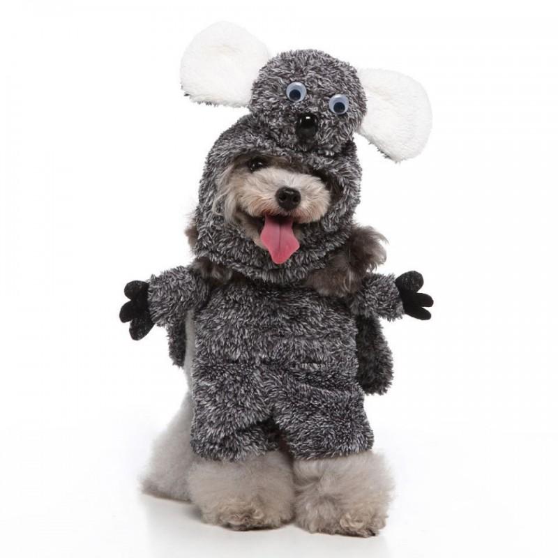Pet Christmas Costume Winter Warm Fleece Hoodie Small Medium Dog Cat Cosplay Outfit
