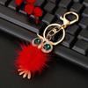 Cute Plush Owl Car Keychain for Ladies Girly Creative Bag Pendant Key Chain Ring Gift
