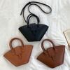 Korean Style Women's Fashion Handbag - Chic PU Crossbody Bucket Bag