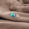 Magnesite Turquoise Gemstone Jewelry, 925 Solid Sterling Silver Ring, Handmade Silver Ring For Wedding Gift