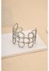 Gold Adjustable Wide Stainless Steel Open Cuff Bracelet for Women with European and American High-End Style