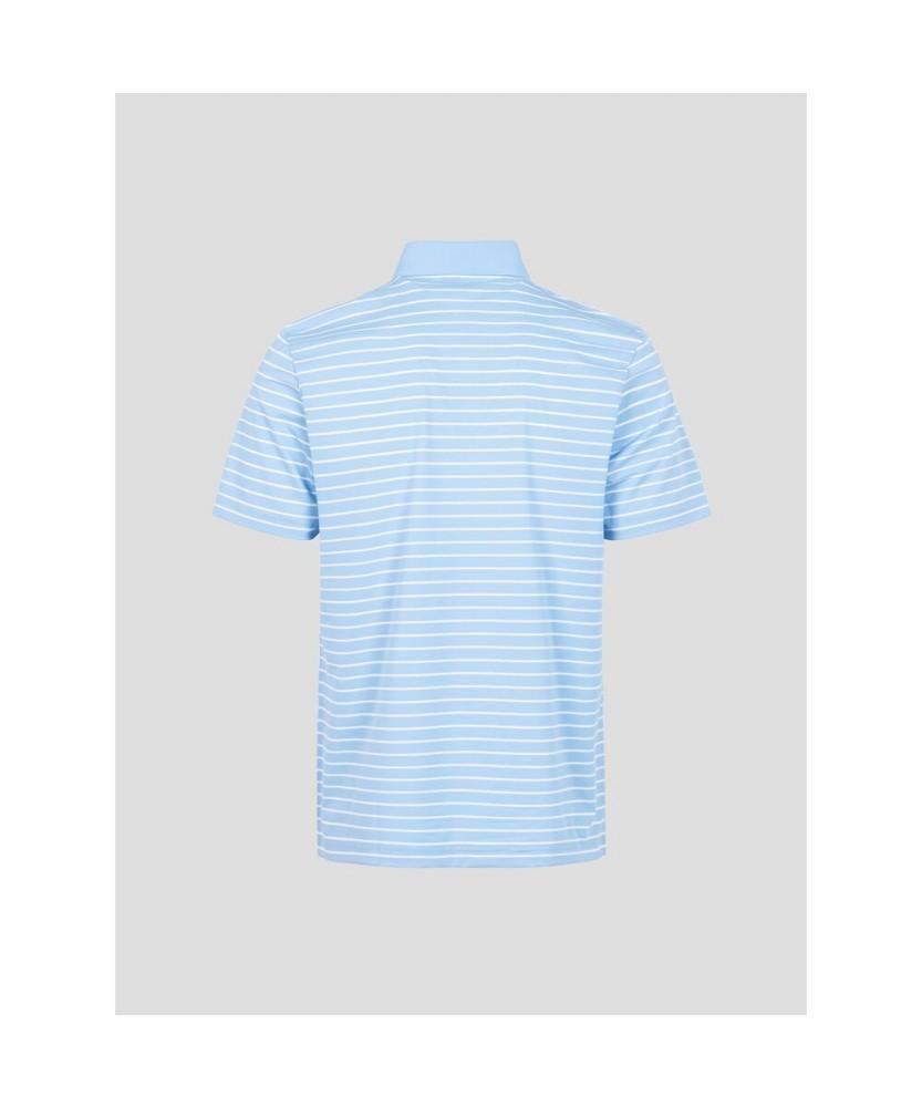 BEANPOLE GOLF Men'S Cooling Fine Stripe Short Sleeve T-Shirt - Sky Blue