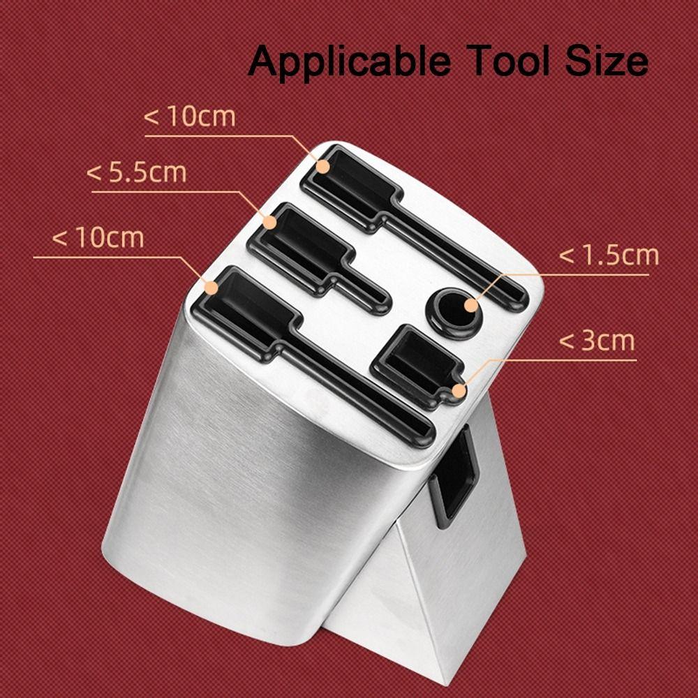 Stainless Steel Knives Storage Rack Drainage Cutlery Storage Rack Durable Knives Holder  for Home