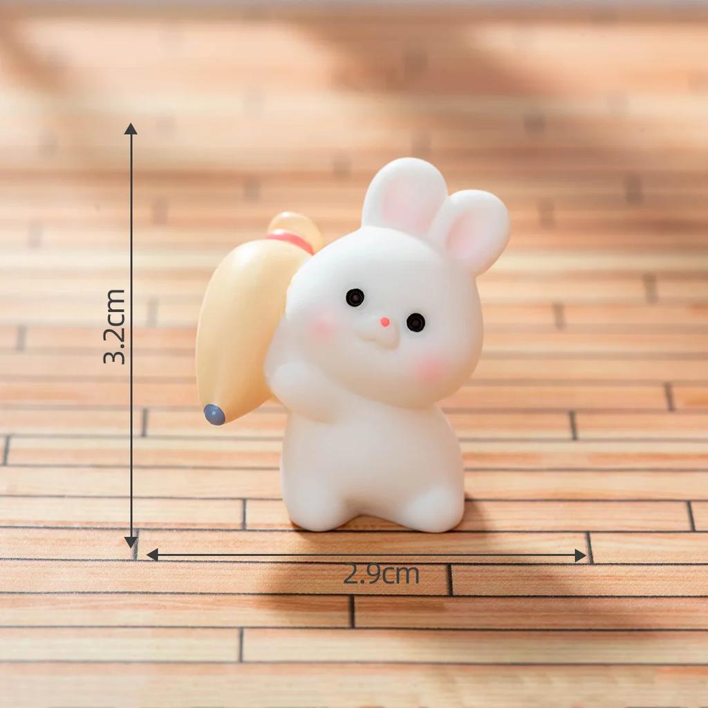 Kawaii Animal Resin Home Decoration Figurines Dollhouse Micro Landscape Accessories Fairy Garden Miniatures Room Desktop Decors