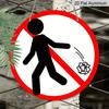 2D Flat, 1pc Round Aluminum "No Littering" Sign, Red & White Prohibition Metal Wall Art, Anti-Litter Symbol Design, Waterproof & Durable, Easy To