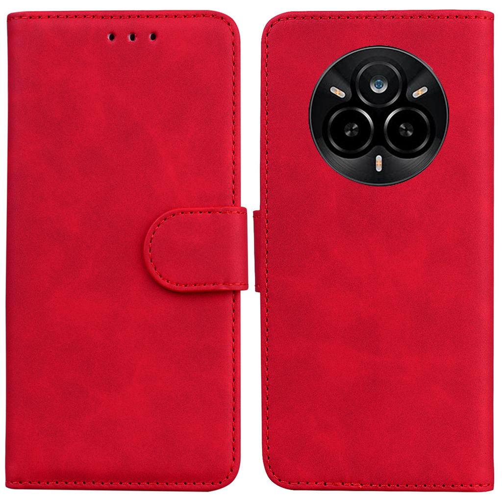 For Realme 14 Pro 5G Case Solid Color Leather Wallet Phone Cover