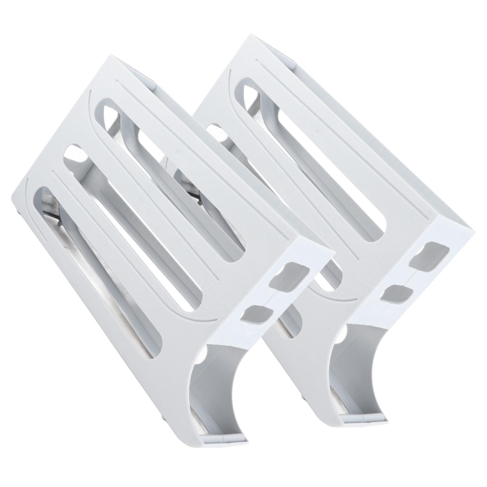 

Egg Dispenser Auto Rolling Large Capacity 4 Tier Space Saving Egg Tray for Refrigerator 2pcs