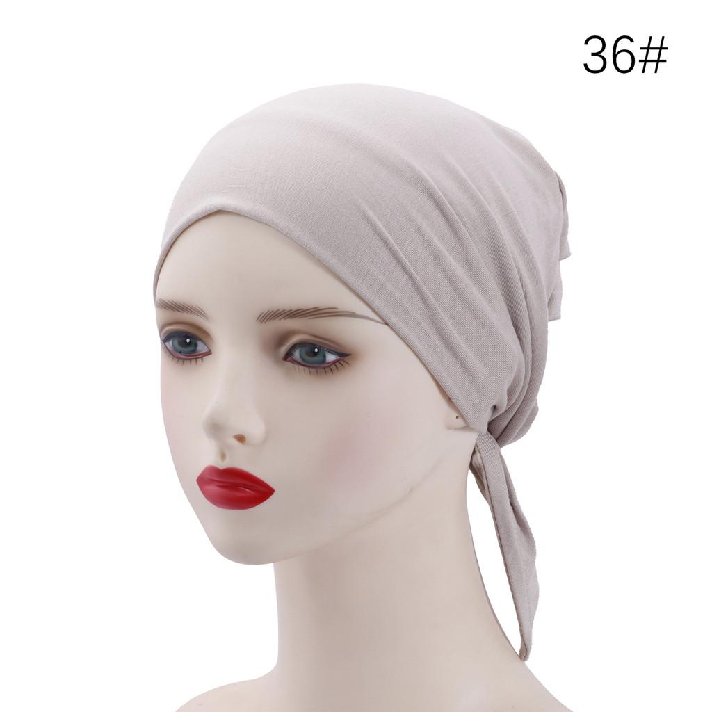 Pure Color Satin Modal Cotton Cap With Windproof Warmth For Autumn And Winter бежевый