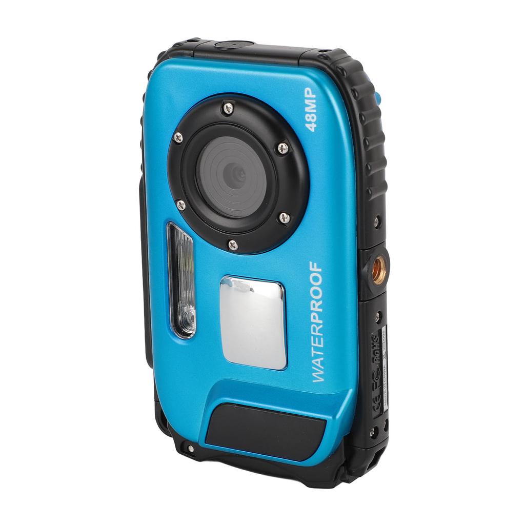 Diving Camera 1080P 48MP Anti Shake 5m Water Proof Underwater Camera with 2.4 Inch Color Screen 32G Memory Card Autofocus 630mAh Face Recognition