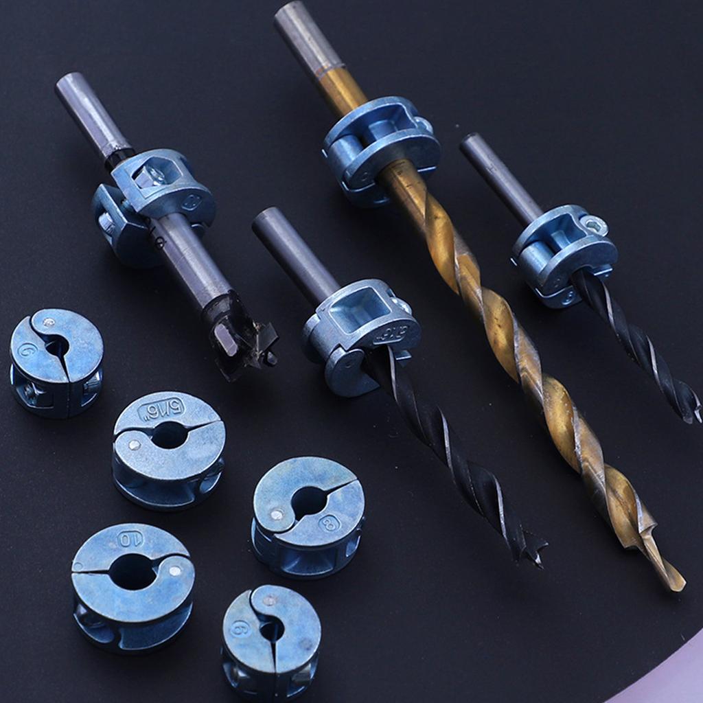 Woodworking Drill Stop Collar Set 5mm-11mm Drilling Bit Depth Stopper Ring Zinc Alloy High Quality