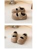 2025 New Kids' Fleece-Lined Cotton Shoes: Cozy, Warm Winter Footwear with Closed Heel for Babies