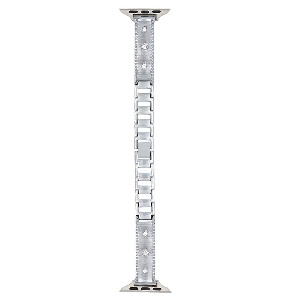 Bracelet Strap for Apple Watch Series 10 9 8 7 SE 6 5 4 3 2 1 42mm 41mm 40mm 38mm Rhinestone Decor Stainless Steel Watch Band