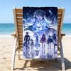 Proof Beach Towel with a Genshin Impact Navelette Pattern - Soft,absorbent,quick-drying,machine Washable - Perfect for Swimming,camping,bathing