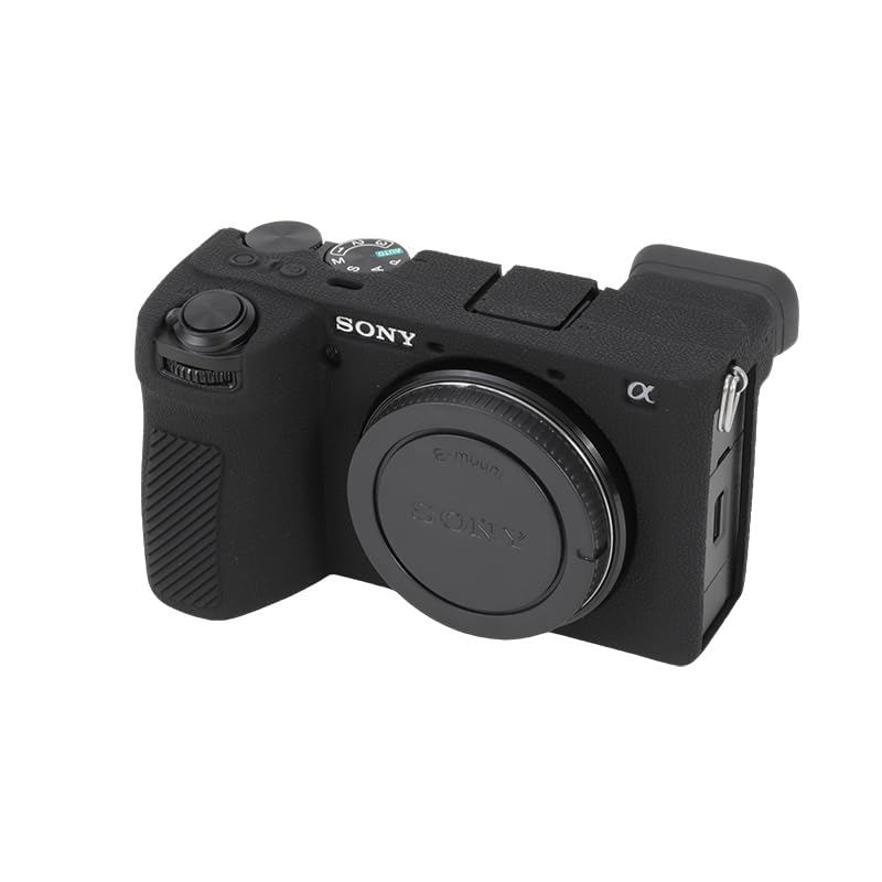 Rieibi Sony A6700 Textured Design with Strong Compatible with the Mirrorless Dedicated Body Silicone Case with Tripod Easy to and Easy to Clean Case,