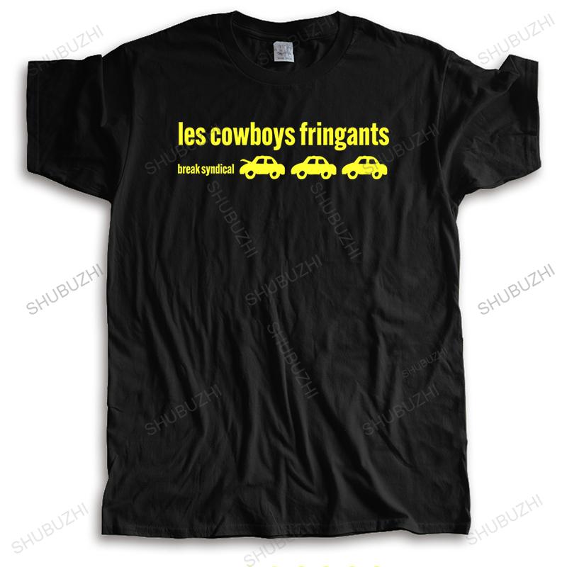 

Men Summer Brand Tshirt Cotton loose cool Tee Shirt Les Cowboys Fringants Break Syndical Funny Top Tees Mens streetwear T-shirt 5XL різнокольоровий