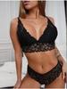 Women's Breathable Lace Wireless Bra & Panties Set
