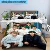 3 Stück K-Pop Musikgruppe 3 Stück Bettwäsche, inklusive 3 Stück Bettbezug und 2 Stück Kissenbezüge. Perfekt für Weihnachten, ideal für Schlafzimmer, Wohnheimzimmer