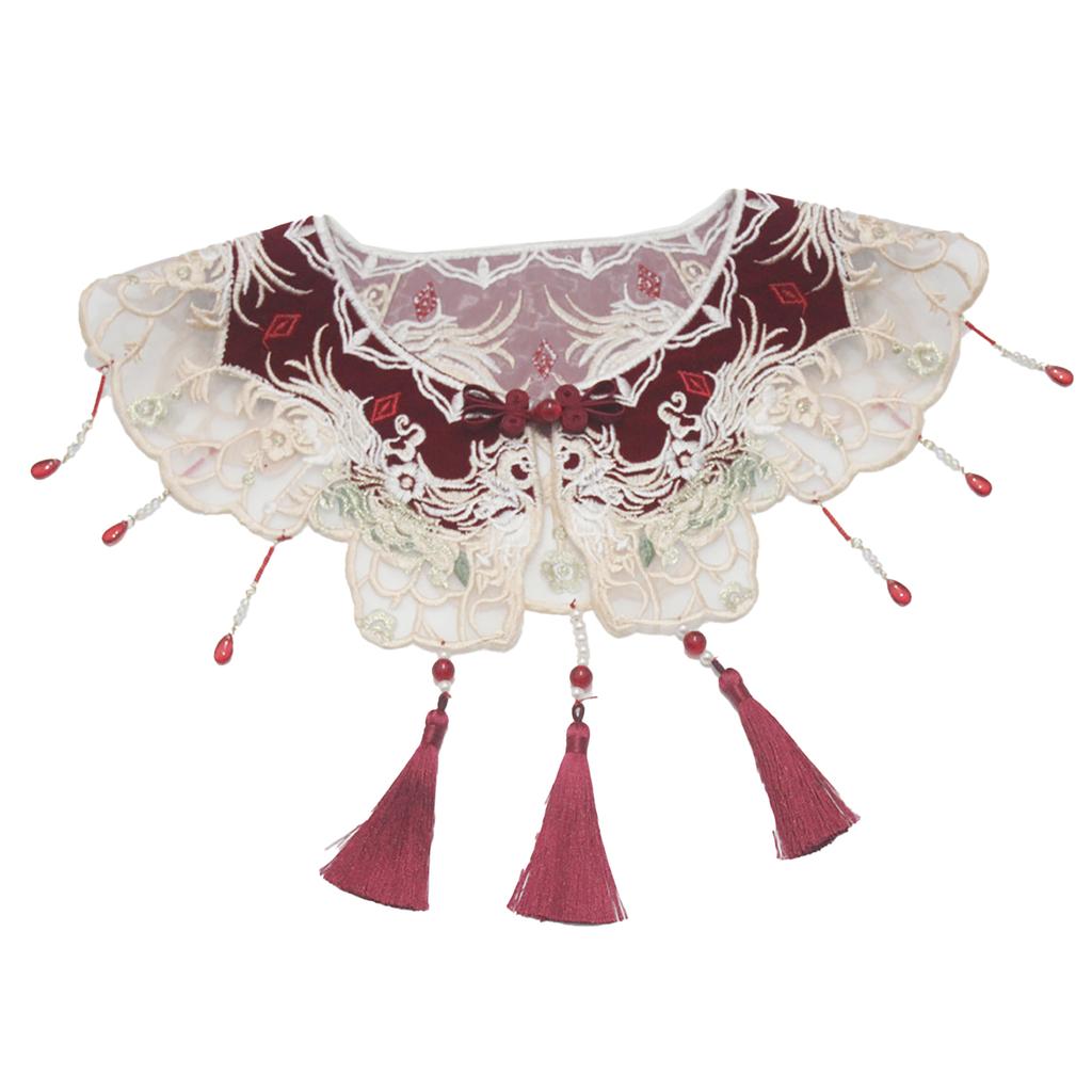 Mamianqun Dekorative Yunjian Hanfu Falscher Kragen Blumenstickerei Yunjian Abnehmbar Chinesisch Traditionell Ming Pferdegemäldekleid