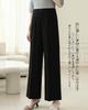 Yino Pants with Elastic Waist and Center Loose and and Elegant for Perfect for Casual Office or Commuting Women's Wide-Leg Press, Leg-Lengthening,