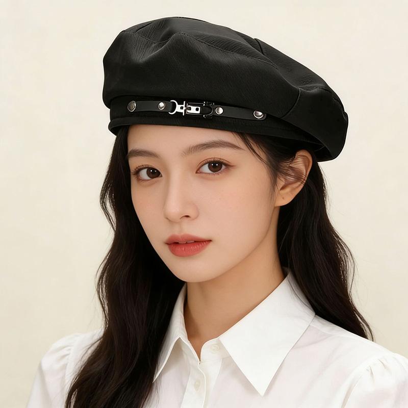 Korean Version Women'S Beret Spring And Autumn Hat Vintage Versatile Painter'S Hat, Makes The Face Look Smaller, Newsboy Cap