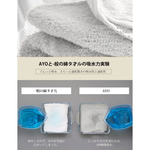 AYO Hotel-Quality Face Towels, Set of 5, 5 Colors, Fluffy, 100% Cotton, 34 X 80cm, Highly Absorbent, Durable, Solid Color, Low Shedding, Gift