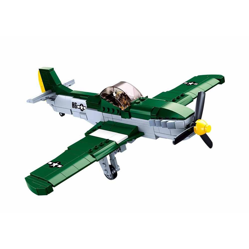 323PCS 0857 WW2 P51D Fighter Building Blocks Airplane Landing DO-IT-YOURSELF Bricks Plaything Gift for Children Boys
