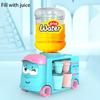1pc Mini Children Dual Water Dispenser Toy with Cute Pink Blue Cold/Warm Water Juice Milk Drinking Fountain Simulation Kitchen T