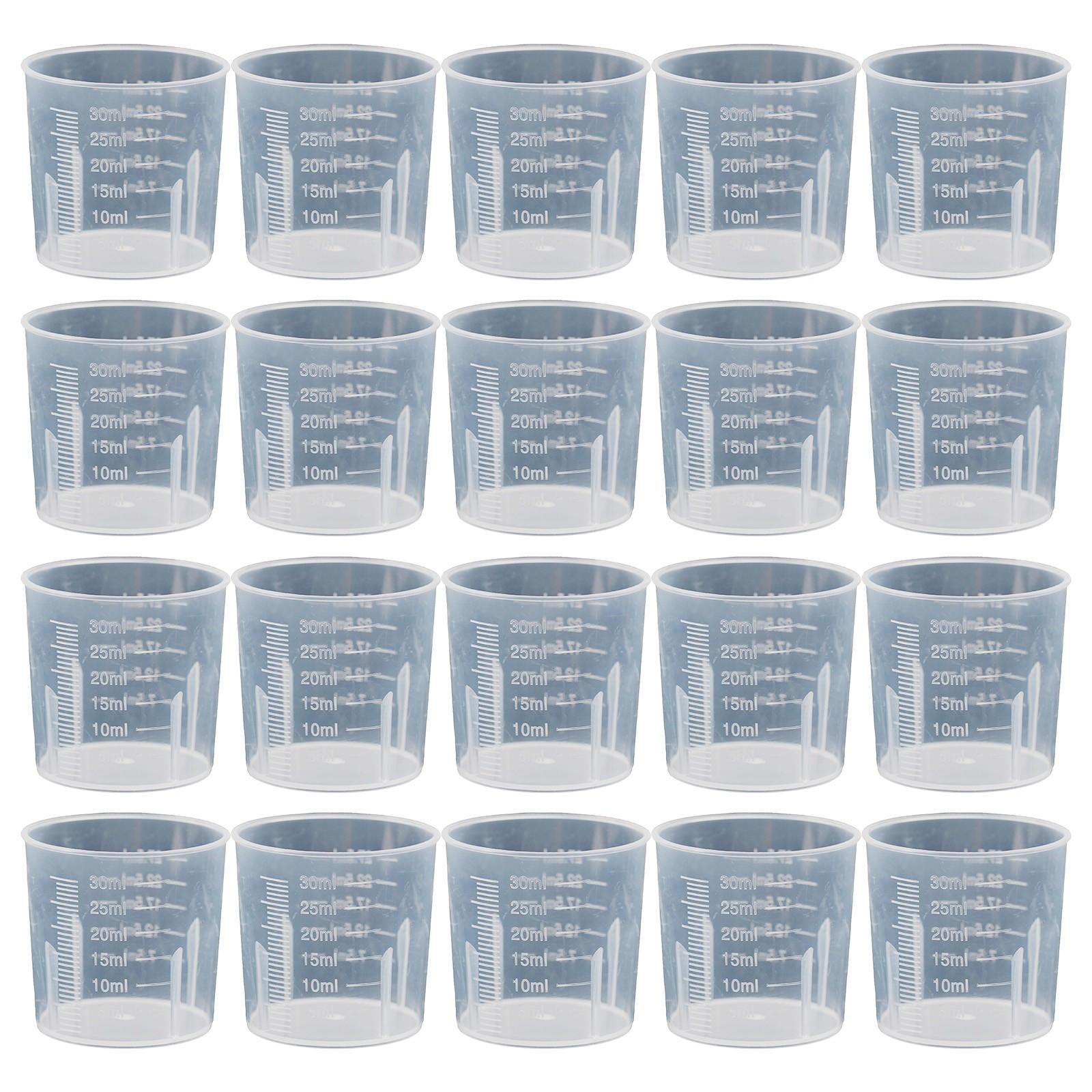 

Контейнер для мерных стаканов с двумя весами 20 шт. Прозрачные пластиковые мерные стаканы 10 мл 30 мл 30ml