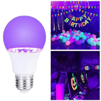 Blacklight Ultraviolet Lamp UV Purple Bulb Atmosphere E27 UV Light Bulbs 360 Glow 10W Purple Black Light Bulb Bar Decoration