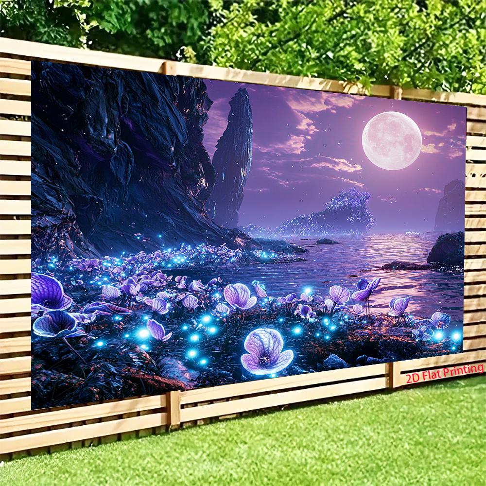 2D plane, 1 piece of Purple Moon Future landscape