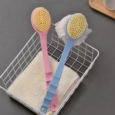 2 In 1 Langstiel-Reinigungsbadbürste Weiche Haare Badeball Badbürste Of Bürstenrücken Blumenartefakt Mit Badegürtel