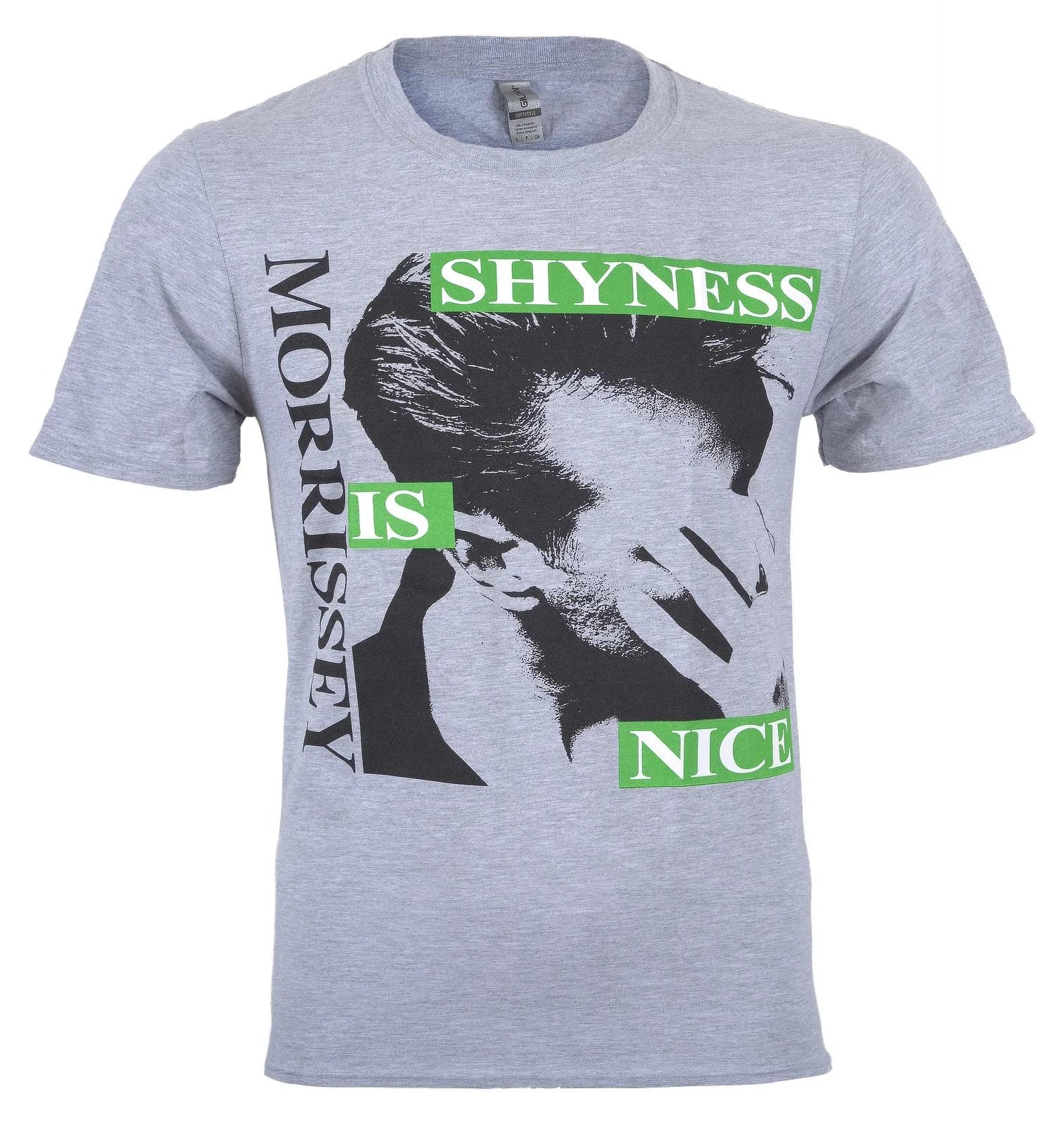 Official Morrissey T Shirt Shyness Is Nice Grey New S M L XL XXL 3XL