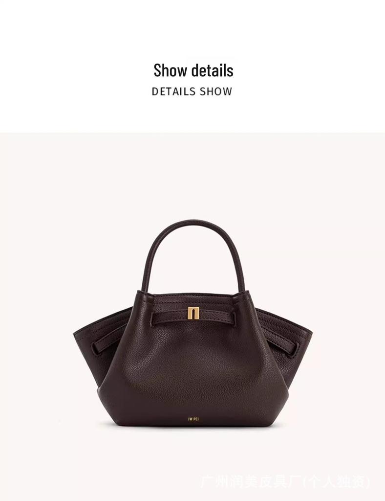 JWPEI 2025 Dumpling Handbag: Genuine Leather Tote & Crossbody Bag, Available In Large & Small Sizes for Women.