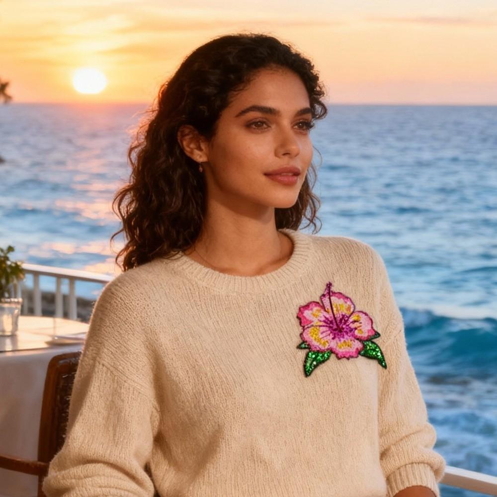 High Quality Large Size Flower Patch Shining Sequins Glitter Embroidery Iron on Patch Applique Patch For Clothes DIY Applique
