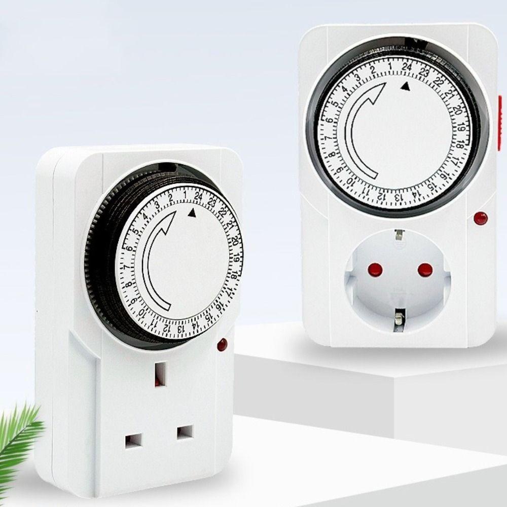 2/3-Pin Plug Timer Plug 15 Minutes Intervals 24 Hour Segment Timer  Kitchen Appliances