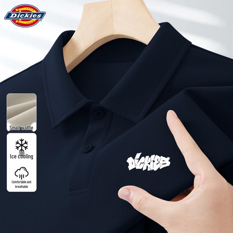 Мужская вафельная футболка-поло с коротким рукавом Dickies 2026 2XL
