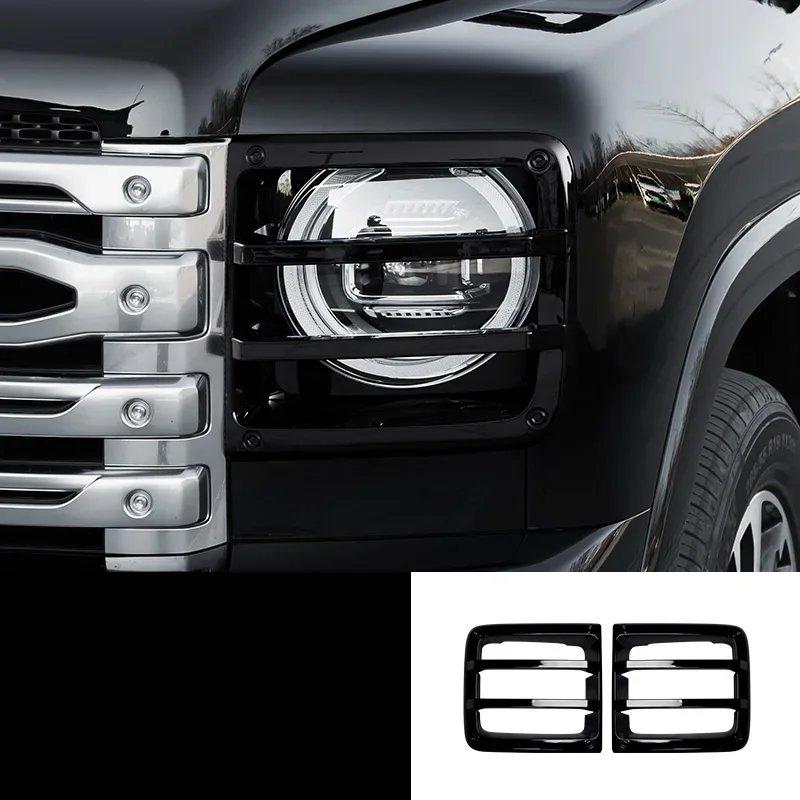 For Great Wall GWM Haval H9 2024+, 2Pcs Front Headlight Protective Cover Anti-Collision Decor Frame