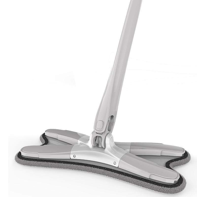 

Швабра-бабочка X-образной формы без скручивания - Легкая ручная стирка плоская швабра Original 1 Cloth серый