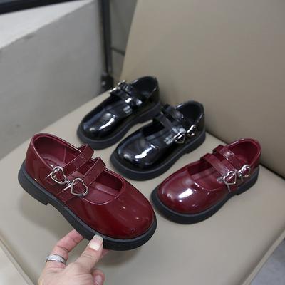Girls' Leather Shoes 2025 Spring and Autumn New Little Girl Loafers Soft-soled Shoes Medium and Older Children's Performance Shoes Children's Flat S