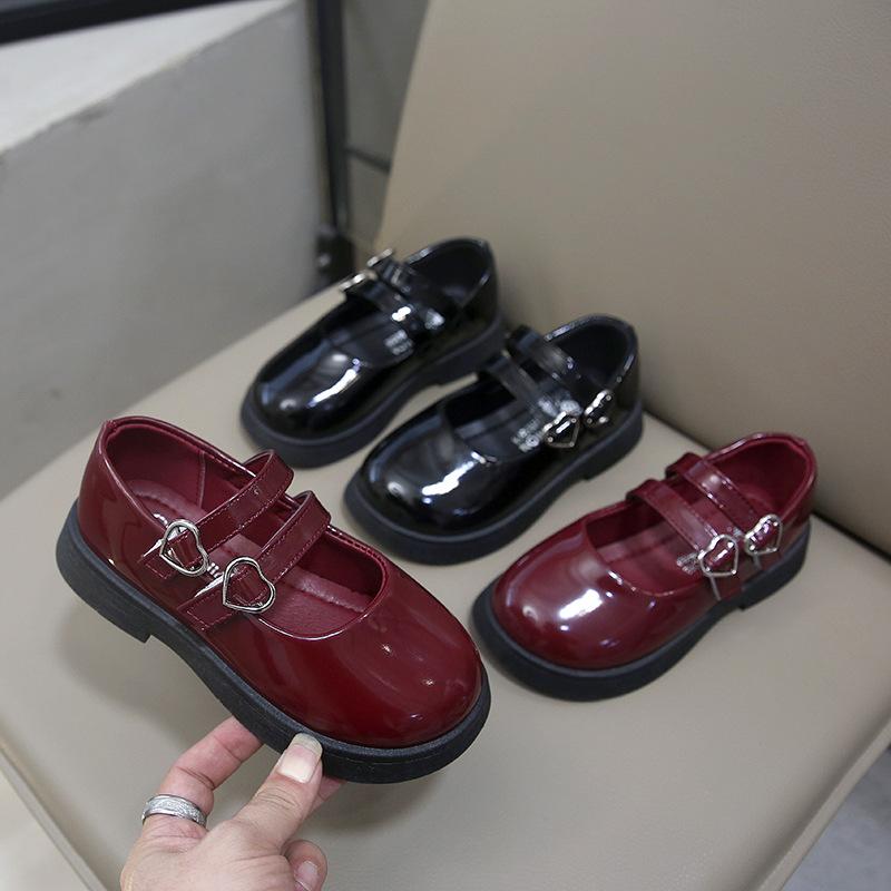 Girls' leather shoes 2025 spring and autumn new little girl loafers soft-soled shoes medium and older children's performance shoes children's flat s