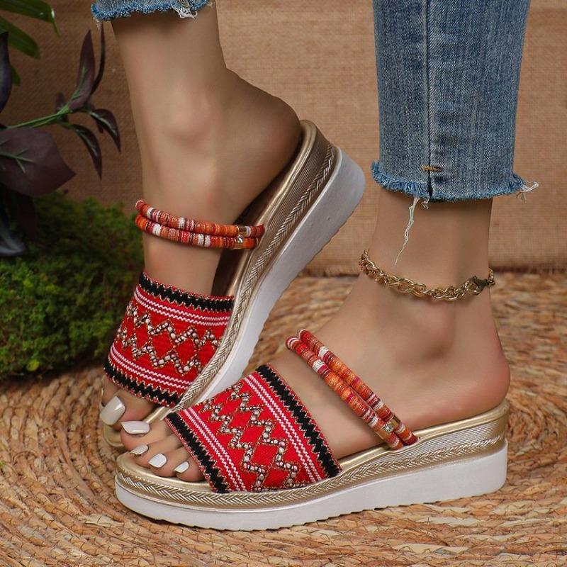 Large Size Wedge Heels Slippers for Women Wear New Summer Sandals
