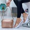 Übergröße 43 Lässige flache Schuhe Damen Slipper Plateau Leichte Sneaker Slip-On Vulkanisierte Schuhe Low Top Keil Damenschuhe