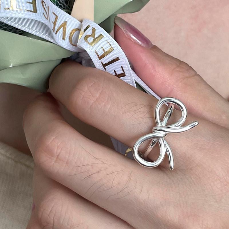 

And Modern Delicate Womens Open Adjustable Ring With Heart Lace Bow Stylish Design Copper