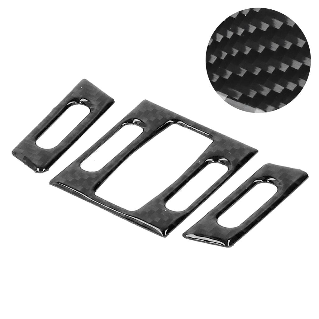 3pcs Carbon Fiber Interior Air Outlet Trim Cover Fit for 5 Series E60 E61 2004‑2010