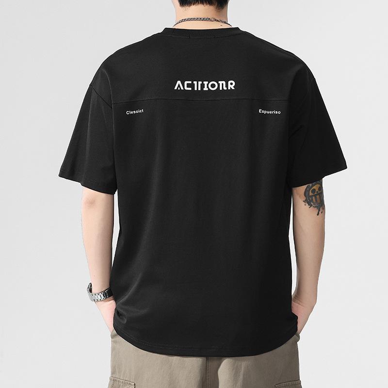 New Summer Men's Round Neck Short T-shirt Short Sleeve Thin Casual Youth Half-sleeved Shirt