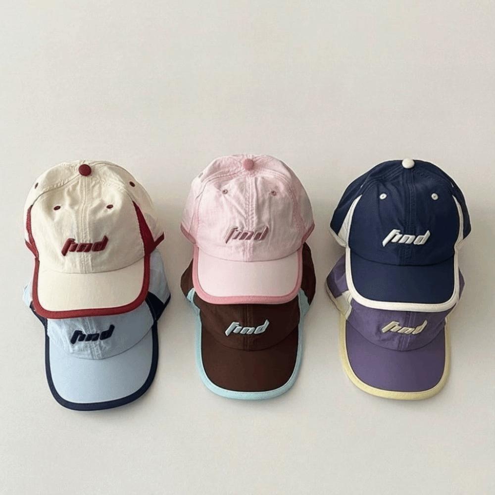 Thin Kids Sun Hats Letter Embroidery Outdoor Sunshade Caps Quick Dry Caps for Children Aged 2-8