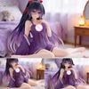 1pc Purple Pajamas Girl Figurine - Surprise Ingenious Gift for Festivals Friendship Gift Desk Accessory and Souvenir