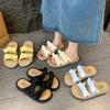 Sandals women's summer thick-bottomed versatile skirt 2025 wear new slippers one-word bow