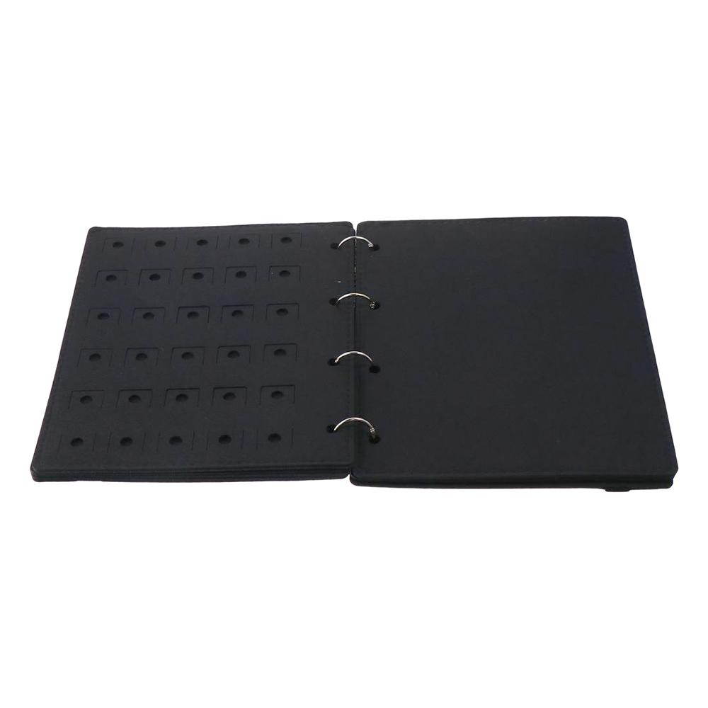 Black Pin Display Binder Felt Page Pin Binder for Cleectors Enamel Pin Display Book