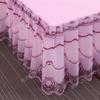 Decorative Embroidered Lace Bed Skirt Princess Bed Skirt Non-slip Mattress Cover Protector Bedspread Bedsheet Bed Cover Bedding